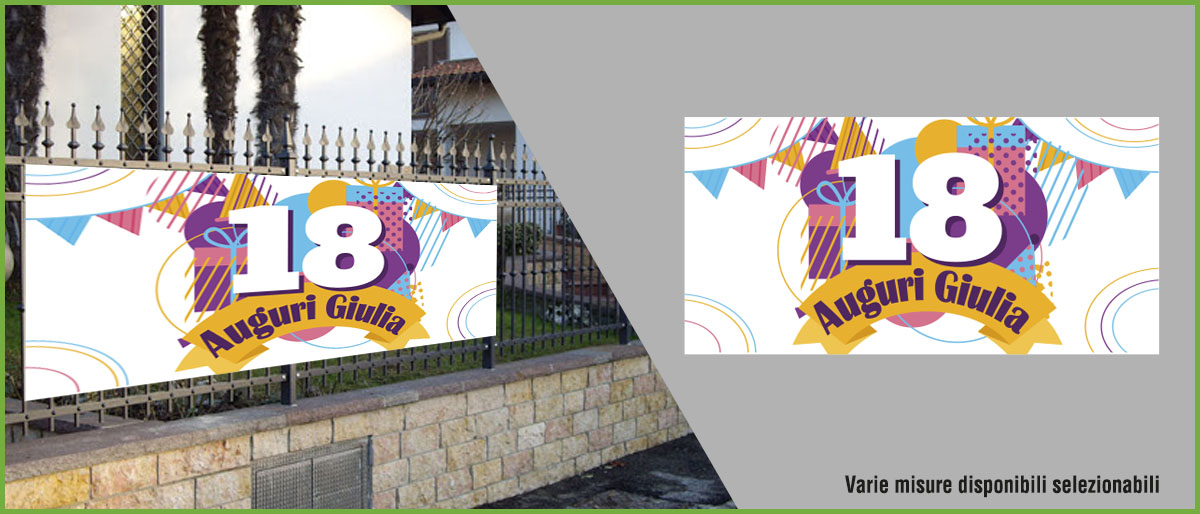 Fascia per compleanno Welcome 18 150 x 10 cm per 2,25 €