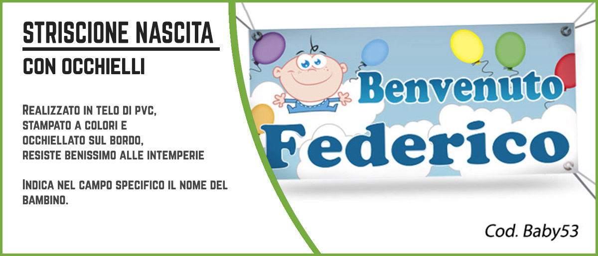 Striscione nascita Baby53 - Printa